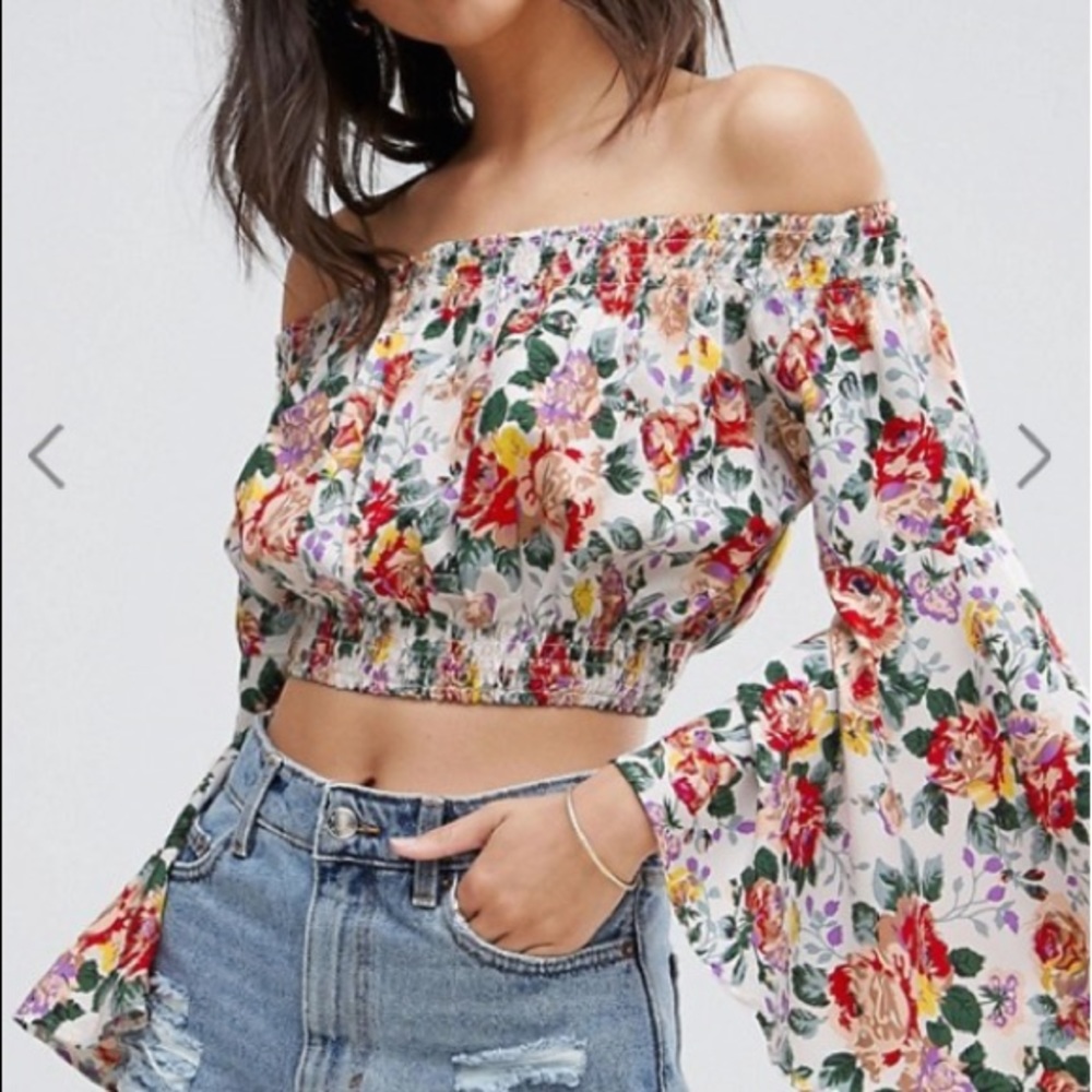 Floral crop top